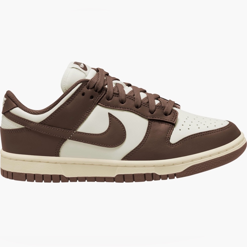 Nike Dunk Low Basketball Sneaker  Color Sail/ Cacao Wow-Coconut Milk Size 8